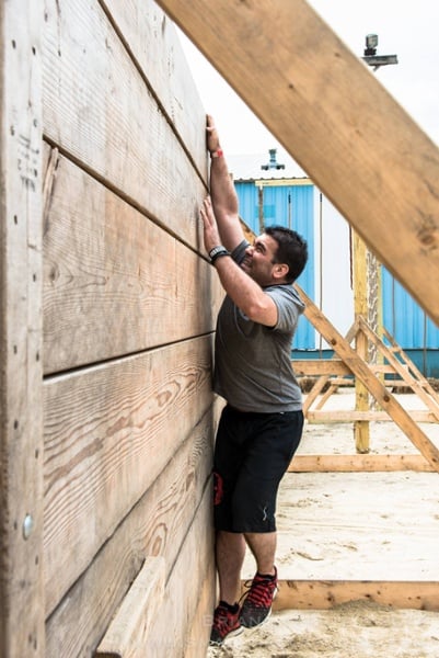 Obstacle Course Race Wall Climb