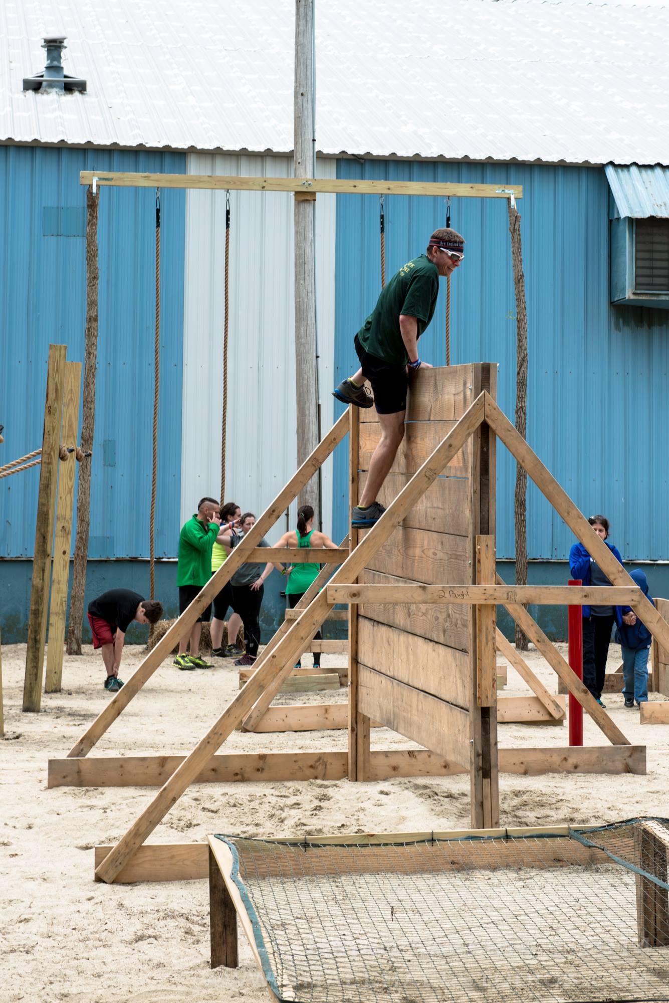Obstacle Course Race Wall Climb