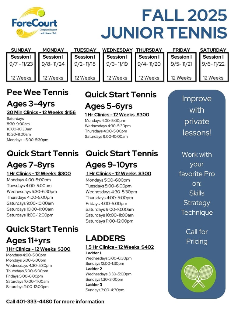 F2025 SESSION #1 JUNIOR SCHEDULE NEW