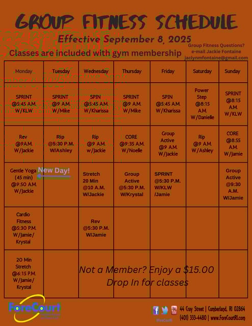 Fall 2025 Class Schedule 